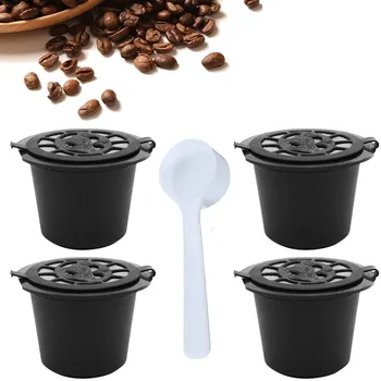 Set Of 4 Reusable Refillable Coffee Capsules Designed For Nespresso With Measuring Spoon
Set Of 4 Reusable Refillable Coffee Capsules Designed For Nespresso With Measuring Spoon