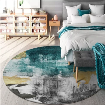 Abstract Blue Gray Round Area Rugs Living Room Bedroom Sofa Office Table Non-Slip Carpet and Rug Nordic Kids Play Tent Floor Mat
Abstract Blue Gray Round Area Rugs Living Room Bedroom Sofa Office Table Non-Slip Carpet and Rug Nordic Kids Play Tent Floor Mat