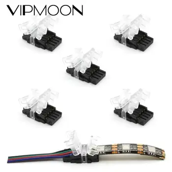 5pcs RGB LED Strip Connector 4 Pin 5050 10mm Colorful LED Tape Light Connector for Waterproof IP65 Strip to Wire Use
5pcs RGB LED Strip Connector 4 Pin 5050 10mm Colorful LED Tape Light Connector for Waterproof IP65 Strip to Wire Use