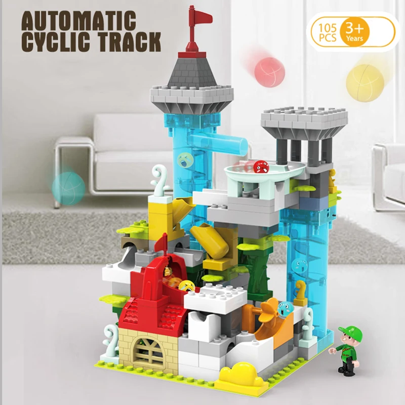Marble Race Run Block Compatible Duploed Building Blocks With Music Slide DIY Assembly Bricks Toys For Children Kid
Marble Race Run Block Compatible Duploed Building Blocks With Music Slide DIY Assembly Bricks Toys For Children Kid