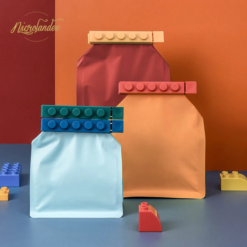 NICROLANDEE Creative Building Blocks Shape Plastic Sealing Clips - Keep Food Fresh Prevent Spillage for Food Snack Bread Storage
NICROLANDEE Creative Building Blocks Shape Plastic Sealing Clips - Keep Food Fresh Prevent Spillage for Food Snack Bread Storage