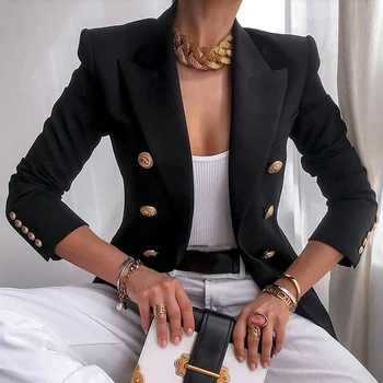 Adisputent Button Ladies Blazer Woman Work Suit Women Jacket Female Office Lady Formal Women Blazers Jackets Female Blazer Femme
Adisputent Button Ladies Blazer Woman Work Suit Women Jacket Female Office Lady Formal Women Blazers Jackets Female Blazer Femme