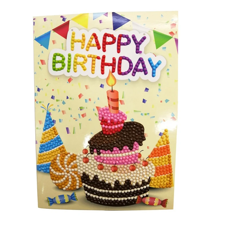5d diy diamond painting birthday card full 7d greeting card diy