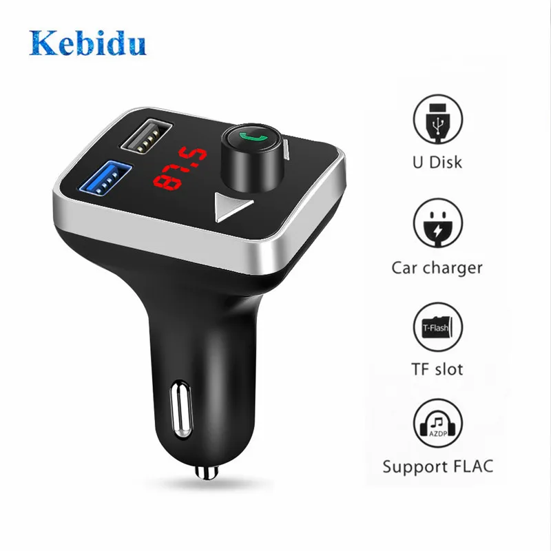KEBIDU автомобильный Bluetooth FM передатчик беспроводной громкой связи аудио приемник