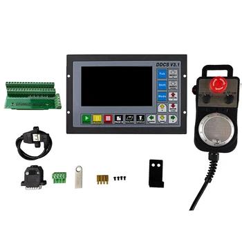 Upgraded DDCSV3.1 3/4 Axis 500KHz G-Code Offline Controller+Handwheel All Metal Cases DDCS V3.1 Replace Mach3 USB CNC Controller 
Upgraded DDCSV3.1 3/4 Axis 500KHz G-Code Offline Controller+Handwheel All Metal Cases DDCS V3.1 Replace Mach3 USB CNC Controller