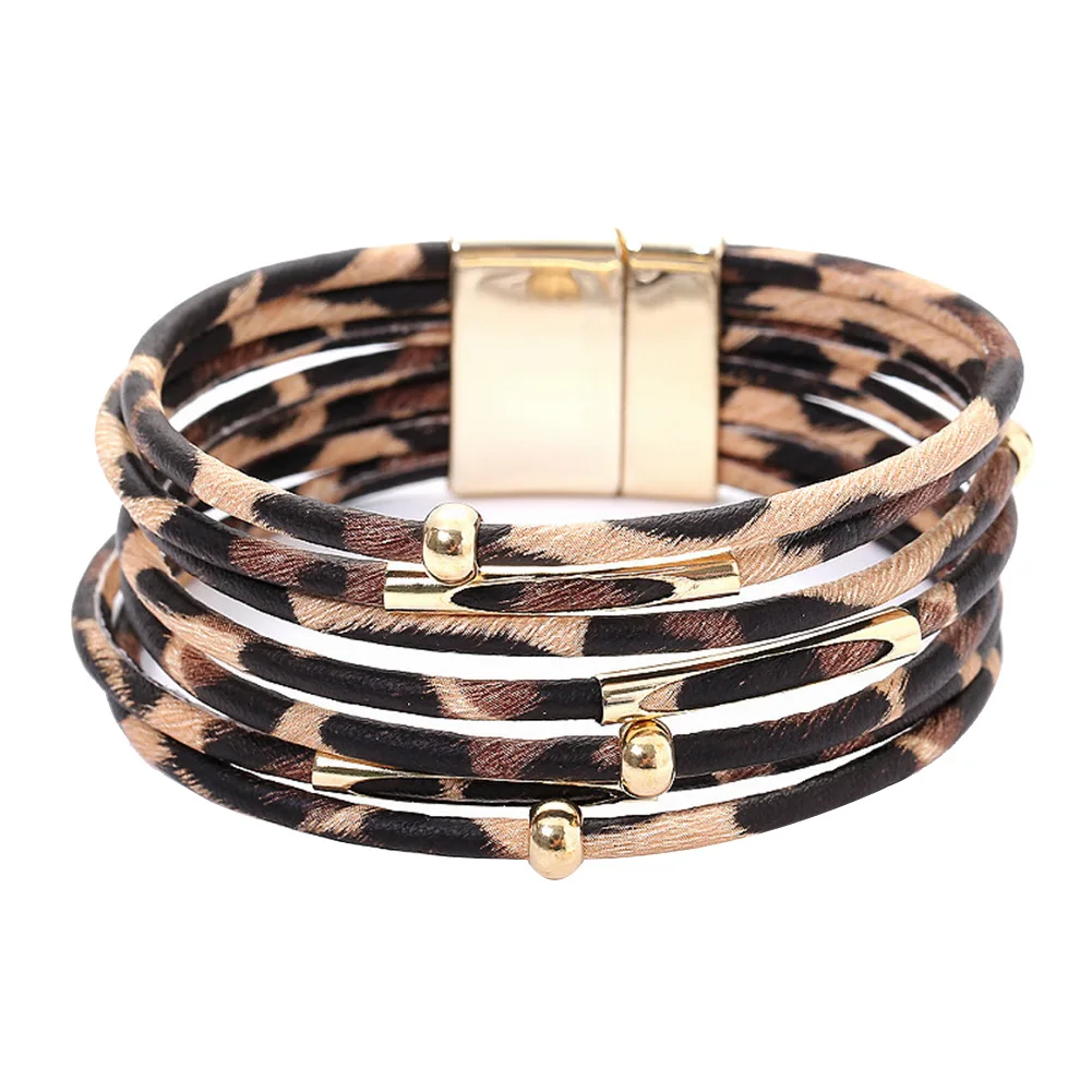 Women Leopard Bracelet Metal Pipe Charm Multilayer Wide Leather Wrap Bangle Gift Bangle Multilayer Wrap Wide Women Jewelry pearl
Women Leopard Bracelet Metal Pipe Charm Multilayer Wide Leather Wrap Bangle Gift Bangle Multilayer Wrap Wide Women Jewelry pearl