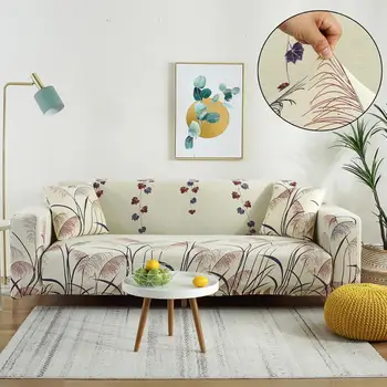 Sofa Cover Cushion Tight Wrap Stretch Sectional Sofa Cover Protector Slip-resistant for Single/Two/Three/Four-seater