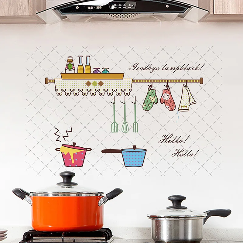 Cartoon kitchen pattern Wall Stickers Anti-oil kitchen Antifouling home decoration Mural Decals Wallpaper kitchen Tile sticker 
Cartoon kitchen pattern Wall Stickers Anti-oil kitchen Antifouling home decoration Mural Decals Wallpaper kitchen Tile sticker