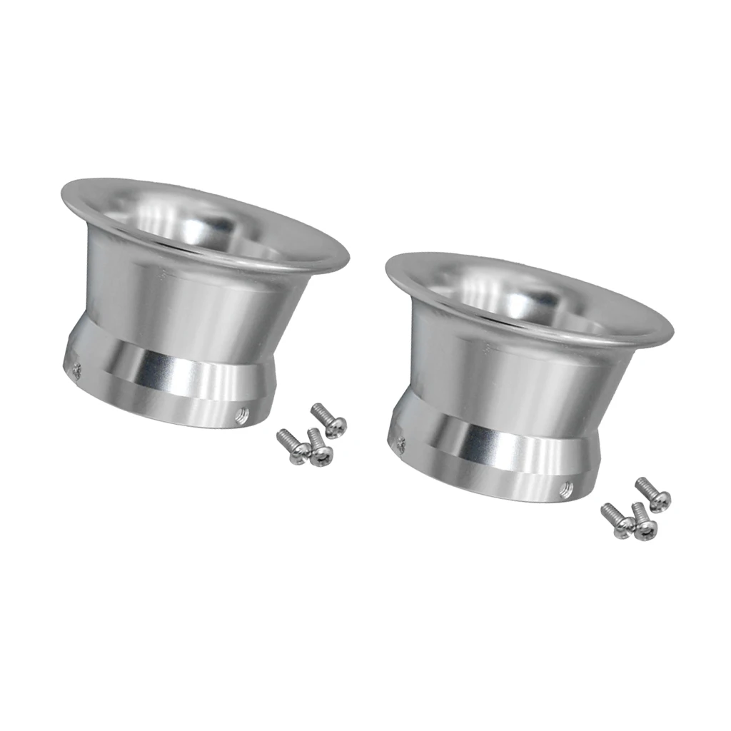 2pcs 50mm Air Filter Interface Cup For 24/26/28/30mm Motorcycle Carb Silver 2pcs 50mm Air Filter Interface Cup For 24/26/28/30mm Motorcycle Carb Silver