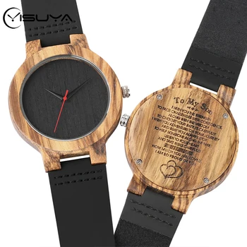 YISUYA Custom LOGO TO My Son Quartz Bamboo Wood Men Watch Engraved Wood Watch Luxury WristWatch Birthday Graduation Gift for Son
YISUYA Custom LOGO TO My Son Quartz Bamboo Wood Men Watch Engraved Wood Watch Luxury WristWatch Birthday Graduation Gift for Son