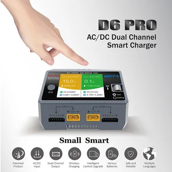 HOTA D6 Pro AC Dual Channel Output 200W DC 15A 650W D6 DC 2X325W 2X15 ACharger With Wireless Charging for NiZn/Nicd/NiMH Battery
HOTA D6 Pro AC Dual Channel Output 200W DC 15A 650W D6 DC 2X325W 2X15 ACharger With Wireless Charging for NiZn/Nicd/NiMH Battery
