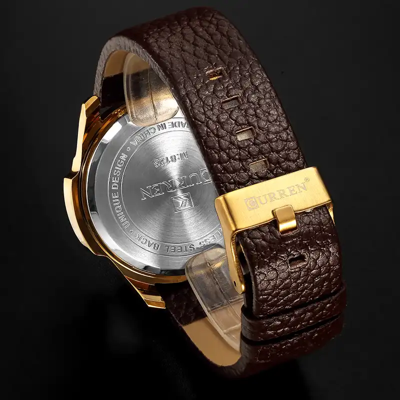 watch man quartz gold clock male fashion relogio masculino date