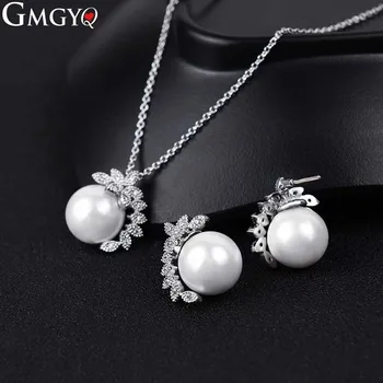 GMGYQ Leaf Zircon Micro Inlaid Shell Bead Earrings Adjustable Pearl Pendant Necklace With Extended Chain Two Piece Set
GMGYQ Leaf Zircon Micro Inlaid Shell Bead Earrings Adjustable Pearl Pendant Necklace With Extended Chain Two Piece Set