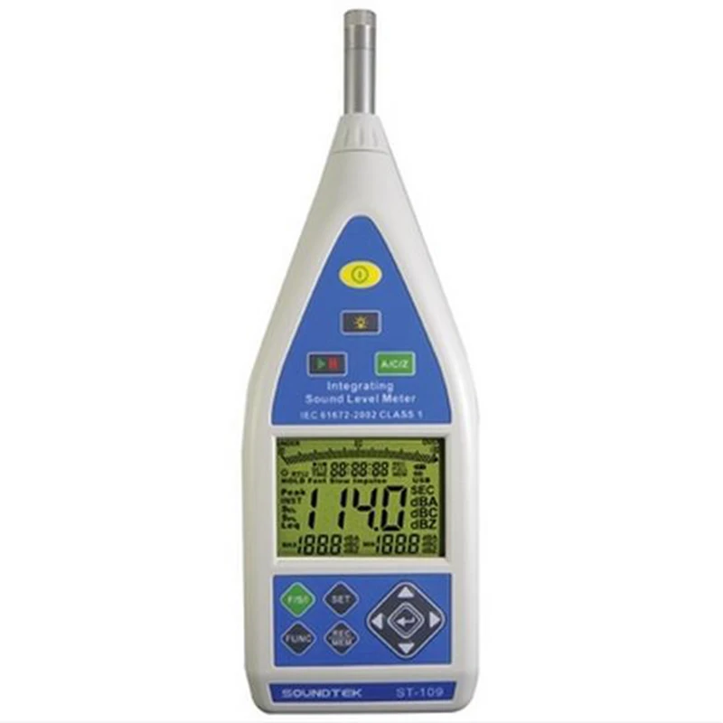 TENMARS ST-109 Class 1 Sound Level Meter Integrating Sound Level Meter With Measuring Range 30~130dBUSB interface.
TENMARS ST-109 Class 1 Sound Level Meter Integrating Sound Level Meter With Measuring Range 30~130dBUSB interface.