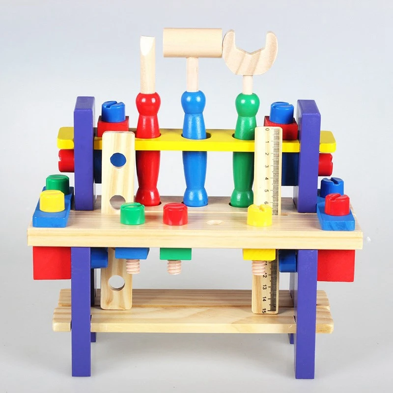 Wooden Tool Box Toddler Workbench Set Pretend Carpenters Playset with Toolbox Nut Building Construction Toy
Wooden Tool Box Toddler Workbench Set Pretend Carpenters Playset with Toolbox Nut Building Construction Toy