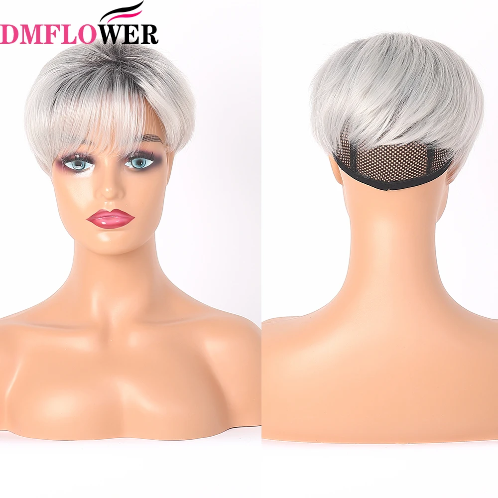 

European and American fashion ladies short hair and slightly curly hair wig headgear rose hair net