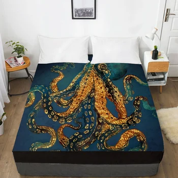 3D Bed Sheet with Elastic Fitted Sheet Double Mattress Cover 135/160/180/200/90x200 octopus Retro luxury Bedding
3D Bed Sheet with Elastic Fitted Sheet Double Mattress Cover 135/160/180/200/90x200 octopus Retro luxury Bedding