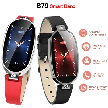 Hot Sale Trend Smart Bracelet Multi-language B79 Fitness PPG ECG Blood Pressure Sleep Monitoring Call Reminder Smart Watch Ladie
Hot Sale Trend Smart Bracelet Multi-language B79 Fitness PPG ECG Blood Pressure Sleep Monitoring Call Reminder Smart Watch Ladie