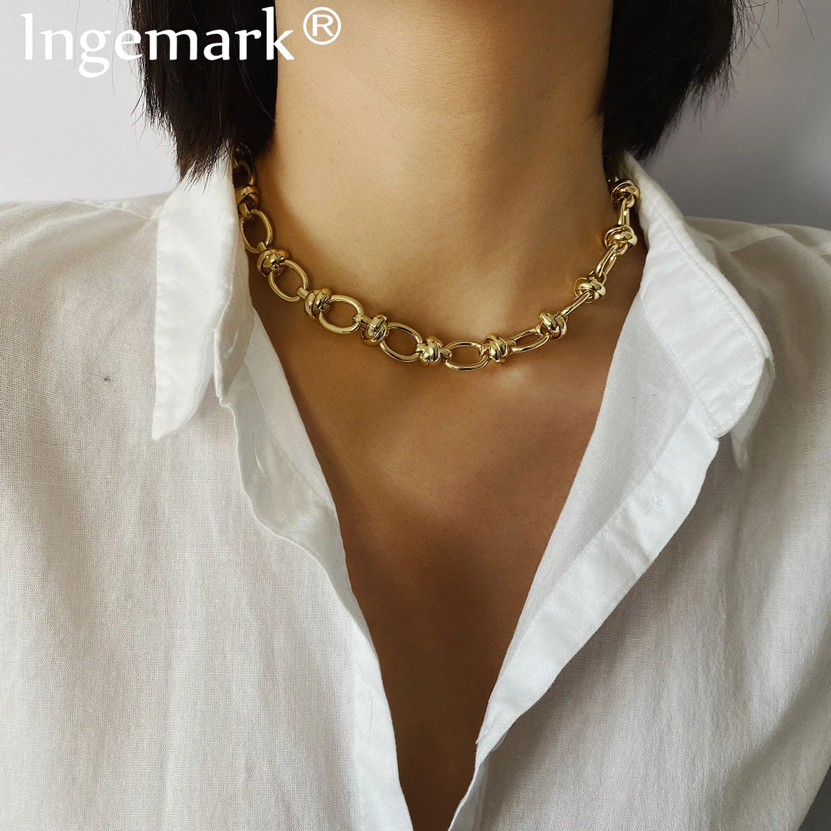 Punk Curb Cuban Chunky Lock Chain Necklace Statement Steampunk Men Hip Hop Heavy Metal Choker Necklace Women New Year Jewelry
Punk Curb Cuban Chunky Lock Chain Necklace Statement Steampunk Men Hip Hop Heavy Metal Choker Necklace Women New Year Jewelry