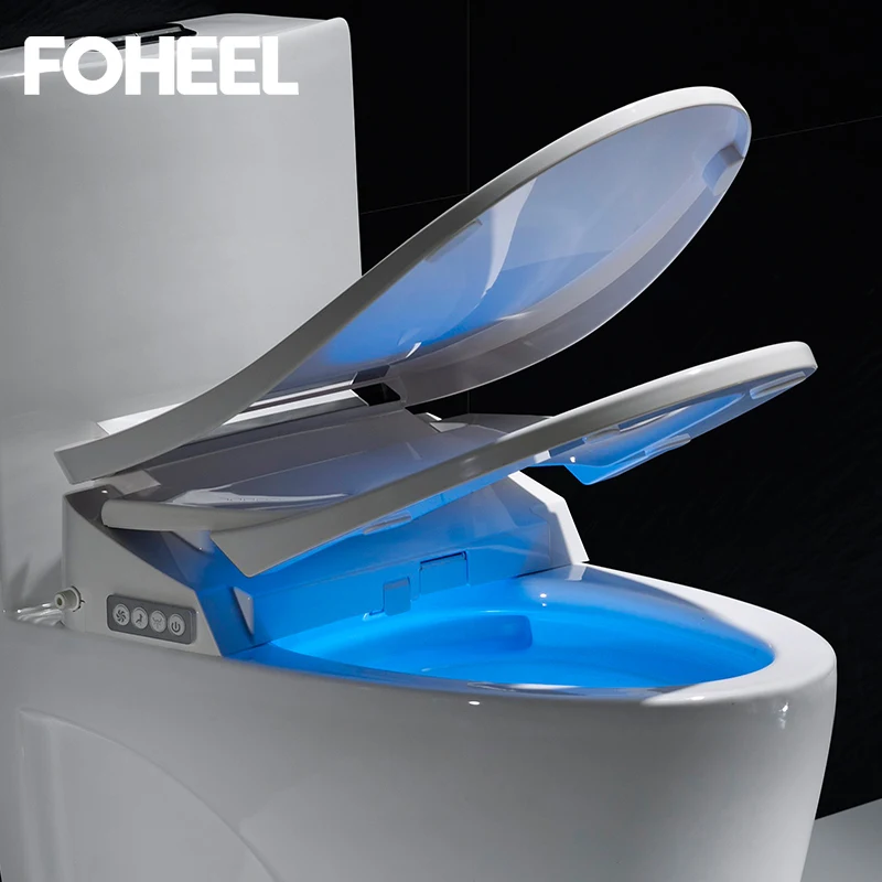 

FOHEEL Smart Toilet Seat Electronic Bidet Heated Seat Air Drying Self-Clean Nozzle Function Knob LCD Display Toilet Seats