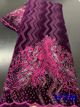 Hot Sales High Quality Velvet Lace Fabric with Sequins 2019 New Embroidery African Lace Fabric for Women Dress AMY2970B
Hot Sales High Quality Velvet Lace Fabric with Sequins 2019 New Embroidery African Lace Fabric for Women Dress AMY2970B