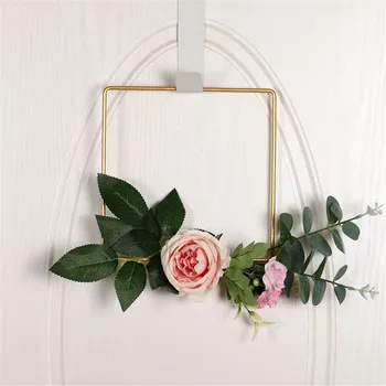 Creative Polygon Artificial Flower Door Wall Hanging Iron RingGarland Flower Rack Wreath Flowers Hoop Square Circle Pendant
Creative Polygon Artificial Flower Door Wall Hanging Iron RingGarland Flower Rack Wreath Flowers Hoop Square Circle Pendant