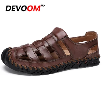 Sandals Men Summer Shoes Beach Sandals 2020 Slippers Men Fashion Comfort Slip on Casual Leather Flat Shoes Male Sandalias Hombre 
Sandals Men Summer Shoes Beach Sandals 2020 Slippers Men Fashion Comfort Slip on Casual Leather Flat Shoes Male Sandalias Hombre