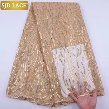 SJD LACE Golden High Quality African Lace Fabric Embroidery Sequins French Mesh Lace Fabric Popular Tulle Wedding Material A2023
SJD LACE Golden High Quality African Lace Fabric Embroidery Sequins French Mesh Lace Fabric Popular Tulle Wedding Material A2023