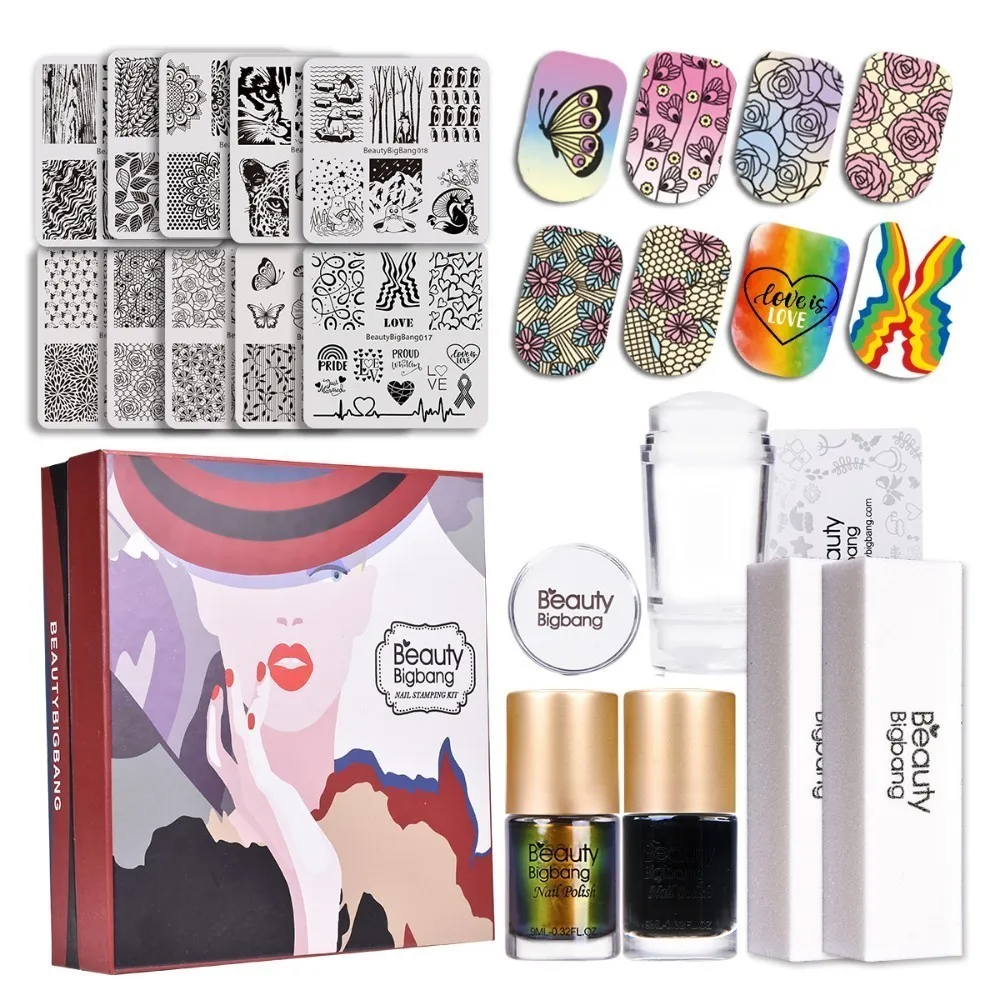 16Pcs/Set Stamping Plates Set Starter 6*6cm 10 Flower Stamping Plate With Clear Jelly Stamper 2 Stamp Gel Polish Nail Art Set
16Pcs/Set Stamping Plates Set Starter 6*6cm 10 Flower Stamping Plate With Clear Jelly Stamper 2 Stamp Gel Polish Nail Art Set