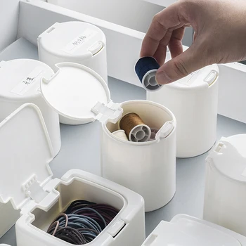 Covered Plastic Multifunctional Cotton Swab Needle Thread Storage Box Cosmetic Cotton Storage Box Home Desktop Storage Box
Covered Plastic Multifunctional Cotton Swab Needle Thread Storage Box Cosmetic Cotton Storage Box Home Desktop Storage Box