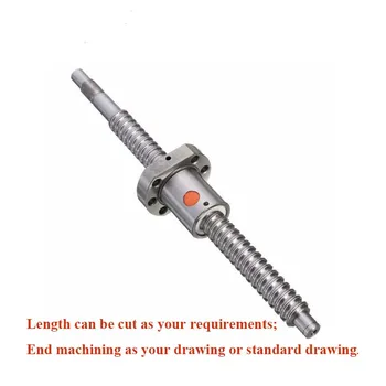 CNC ball screw nut SFU2505 L1600mm with SFU2505 nut for ball screw + BK20BF20 end machining