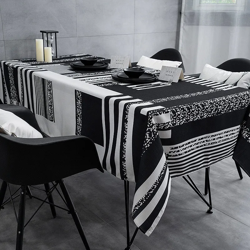 European Industrial Black and White Simple Waterproof Tablecloth Rectangular Tablecloth Tea Table Cloth Tablecloth
European Industrial Black and White Simple Waterproof Tablecloth Rectangular Tablecloth Tea Table Cloth Tablecloth