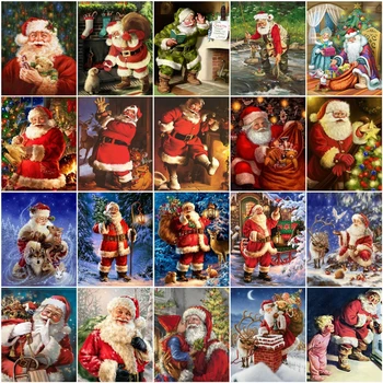 HUACAN Paint By Number Santa Claus Hand Painted Painting Drawing On Canvas DIY Pictures By Numbers Christmas Kits Home Decor
HUACAN Paint By Number Santa Claus Hand Painted Painting Drawing On Canvas DIY Pictures By Numbers Christmas Kits Home Decor