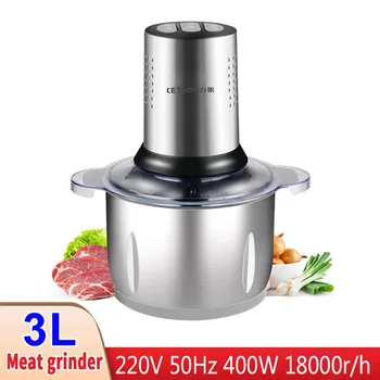 220V 50Hz 400W 3L 3-position Stainless Steel Electric Automatic Meat Grinder Household Meat Grinder 
220V 50Hz 400W 3L 3-position Stainless Steel Electric Automatic Meat Grinder Household Meat Grinder