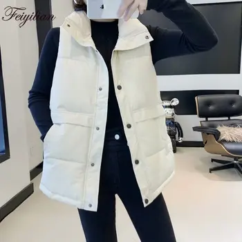Fall/winter down cotton vest Korean version of loose bread casual padded warm vest academic style vest women winter vest
Fall/winter down cotton vest Korean version of loose bread casual padded warm vest academic style vest women winter vest