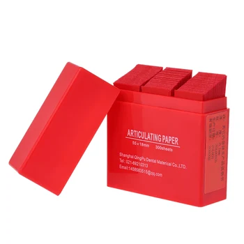 300 Sheet/Box Red Dental Articulating Paper Strips Dental Lab Products Tool Oral Teeth Care Whitening Material 55*18mm
300 Sheet/Box Red Dental Articulating Paper Strips Dental Lab Products Tool Oral Teeth Care Whitening Material 55*18mm
