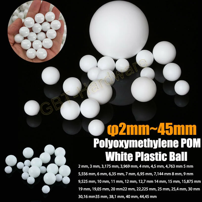 1PCS Precision Solid POM Plastic Ball 22/22.225/25/25.4/30/30.16/35/38.1/40/44.45mm Bearings Rolling Bead Polyoxymethylene
1PCS Precision Solid POM Plastic Ball 22/22.225/25/25.4/30/30.16/35/38.1/40/44.45mm Bearings Rolling Bead Polyoxymethylene