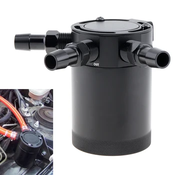 Universal Racing Baffled 3-Port Oil Catch Can Tank Auto Vehicle Replacement Air-Oil Separator Waste Gas Oil Recover Pot
Universal Racing Baffled 3-Port Oil Catch Can Tank Auto Vehicle Replacement Air-Oil Separator Waste Gas Oil Recover Pot