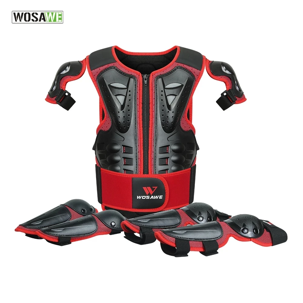 WOSAWE-Three-Piece Protective Gear for Children, Body Chest, Spine Protector, Elbow, Knee Guard, Moto Dirt Bike, Armor Gear
WOSAWE-Three-Piece Protective Gear for Children, Body Chest, Spine Protector, Elbow, Knee Guard, Moto Dirt Bike, Armor Gear