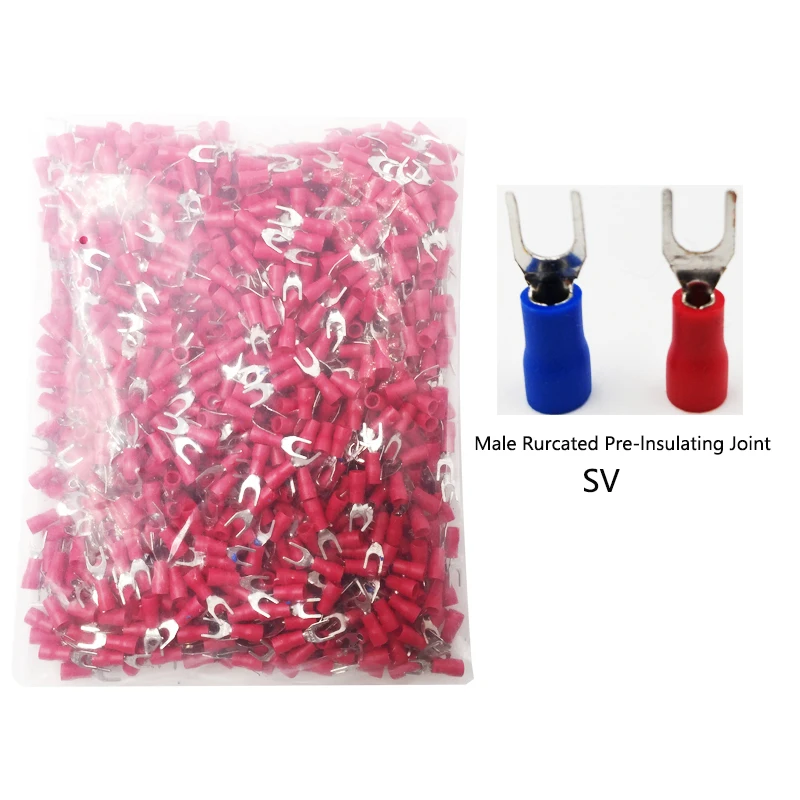 1000PCS terminal block fork type / U type insulated crimp terminal line nose electrical connector for cable pre-lnsulating joint 
1000PCS terminal block fork type / U type insulated crimp terminal line nose electrical connector for cable pre-lnsulating joint