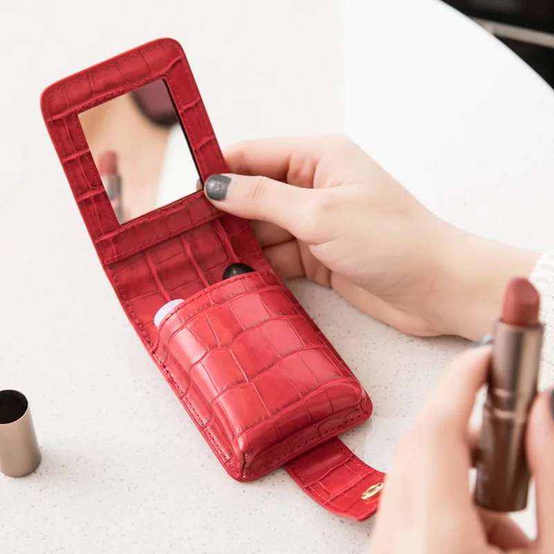 Portable Lipstick Cosmetic Bag with Mirror Women Travel Makeup Bag Crocodile Pattern Pu Mini Toiletry Organizer Pouch Storage
Portable Lipstick Cosmetic Bag with Mirror Women Travel Makeup Bag Crocodile Pattern Pu Mini Toiletry Organizer Pouch Storage