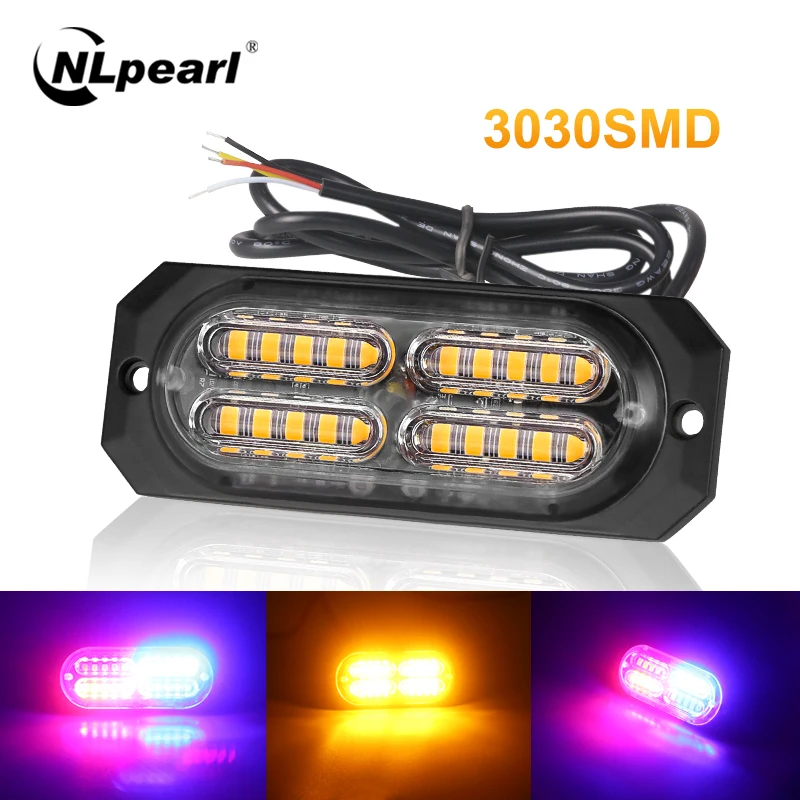 Nlpearl Car Light Assembly 12V 24V Strobe Light Led Emergency Lights for Cars Truck Side Strobe Warning Flashing Light White
Nlpearl Car Light Assembly 12V 24V Strobe Light Led Emergency Lights for Cars Truck Side Strobe Warning Flashing Light White
