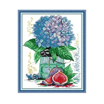 Joy Sunday Cross Stitch Paintings Hydrangea and Figs Patterns 14CT 11CT Counted Printed Fabric DMC DIY Embroidery Needlework Set
Joy Sunday Cross Stitch Paintings Hydrangea and Figs Patterns 14CT 11CT Counted Printed Fabric DMC DIY Embroidery Needlework Set