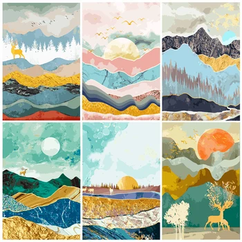 DIY Oil Painting By Numbers 40x50cm Mountain Coloring By Numbers Sunrise Landscape Paint Canvas Picture Hand Painted
DIY Oil Painting By Numbers 40x50cm Mountain Coloring By Numbers Sunrise Landscape Paint Canvas Picture Hand Painted