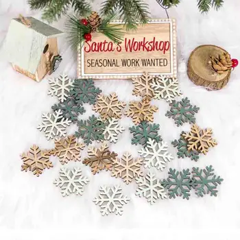 24pcs/bag Wooden Christmas Gift Box Decorations for Home Snowflake Ornaments Decoration Xmas Trees Party Favors Navidad Decor 
24pcs/bag Wooden Christmas Gift Box Decorations for Home Snowflake Ornaments Decoration Xmas Trees Party Favors Navidad Decor