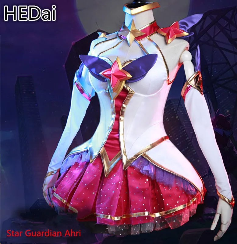 Игра LOL звезда Magic девушка Девять Лис Ahri женский костюм для косплея платье