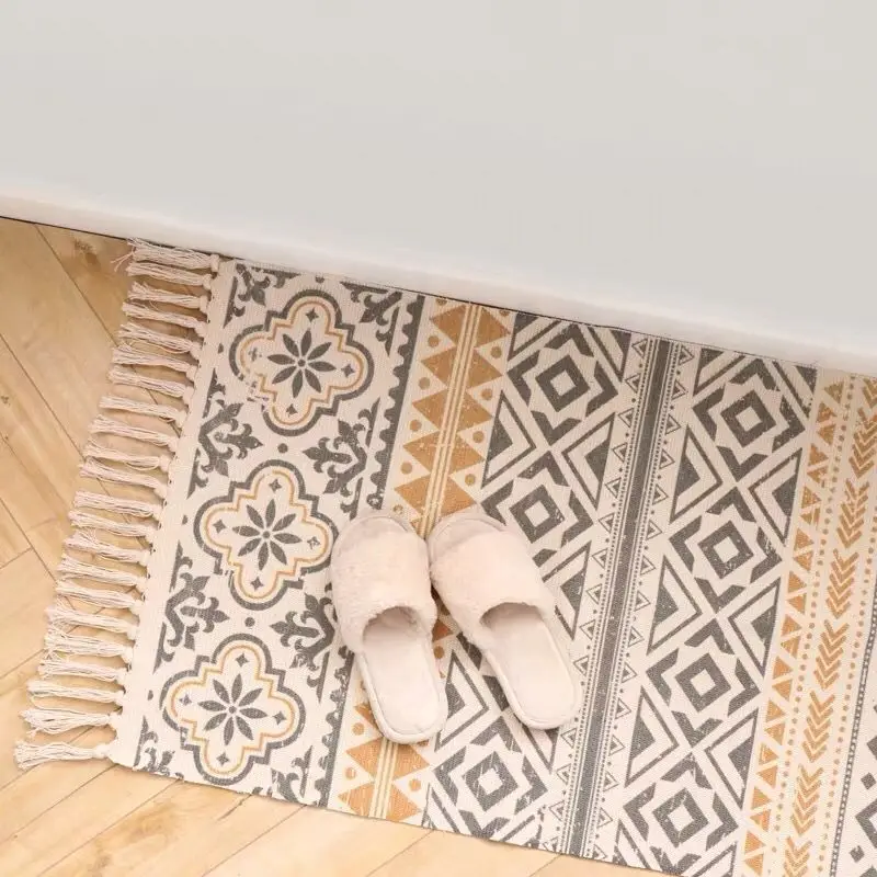 Cotton and Linen Tassel Woven Carpet Floor Mat Door Bedroom Tapestry Decorative Blanket Tea Living Room Carpet Area Rug
Cotton and Linen Tassel Woven Carpet Floor Mat Door Bedroom Tapestry Decorative Blanket Tea Living Room Carpet Area Rug