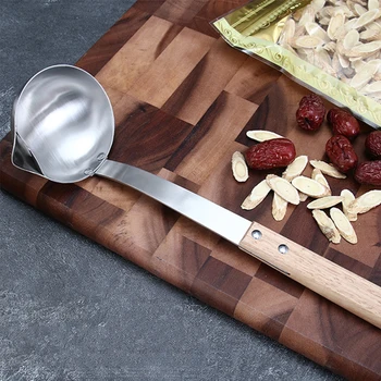 Stainless Steel Scoop Soup Oil Separator Grease Filter Spoon with wooden handle Cooking Colander Tools Kitchen Accessories
Stainless Steel Scoop Soup Oil Separator Grease Filter Spoon with wooden handle Cooking Colander Tools Kitchen Accessories