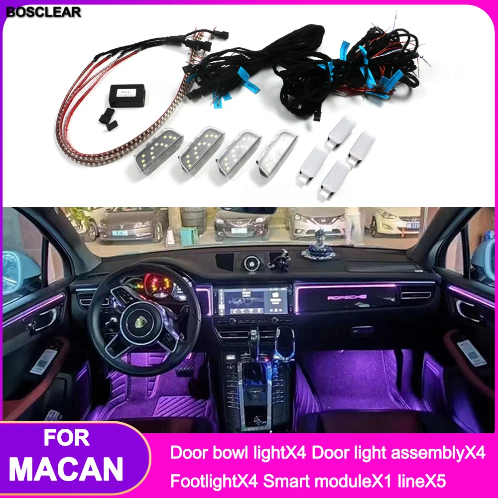 Car LED Ambient Light For Porsche Macan Ambient Light Illuminated Door Atmosphere Lamp Auto Neon Light Original Installation
Car LED Ambient Light For Porsche Macan Ambient Light Illuminated Door Atmosphere Lamp Auto Neon Light Original Installation