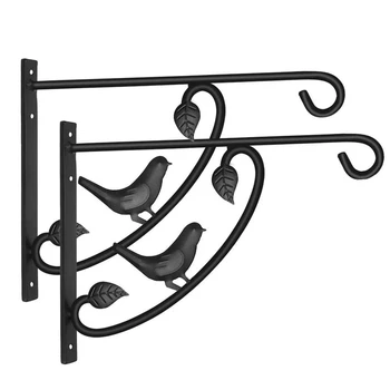 Hanging Basket Brackets Plant Hook 2 Pack Outdoor Garden Wall Hook for Lanterns Wrought Iron Heavy Duty Bracket 
Hanging Basket Brackets Plant Hook 2 Pack Outdoor Garden Wall Hook for Lanterns Wrought Iron Heavy Duty Bracket